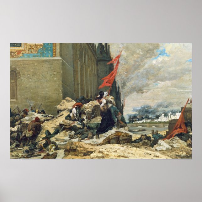 Pôster Burning of the Tuileries, 1871 (Frente)