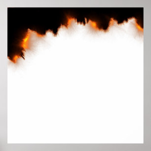 Poster Burning Paper Background Template Area