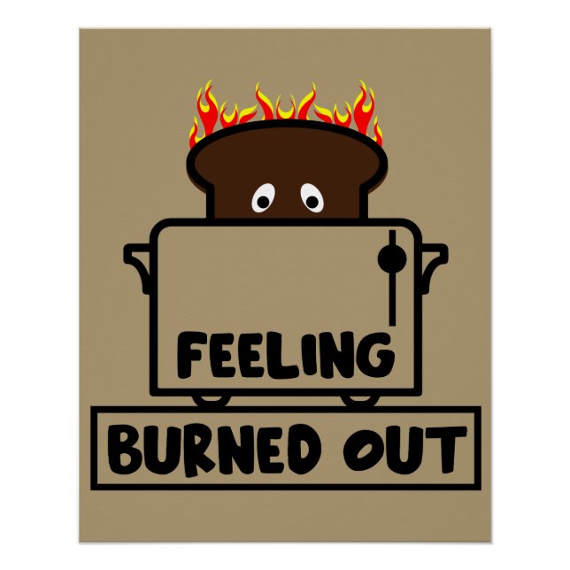 Pôster Burnout de Trabalho (Frente)