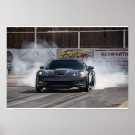 Poster Burnout do Corvette ZR1