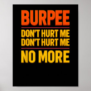 Poster Burpee Não Me Magoa Engraçado Fitness Anos 90 Trei