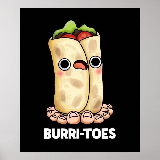 Poster Burrites Funny Burrito Pun Dark BG (Frente)