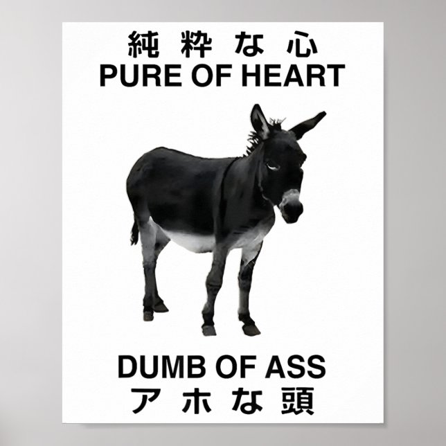 Poster Burro Puro De Coração De Japonês_1 (Frente)