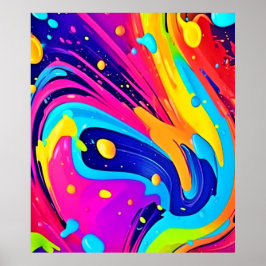 Poster Burst de Cores de Fluxo Vibrantes