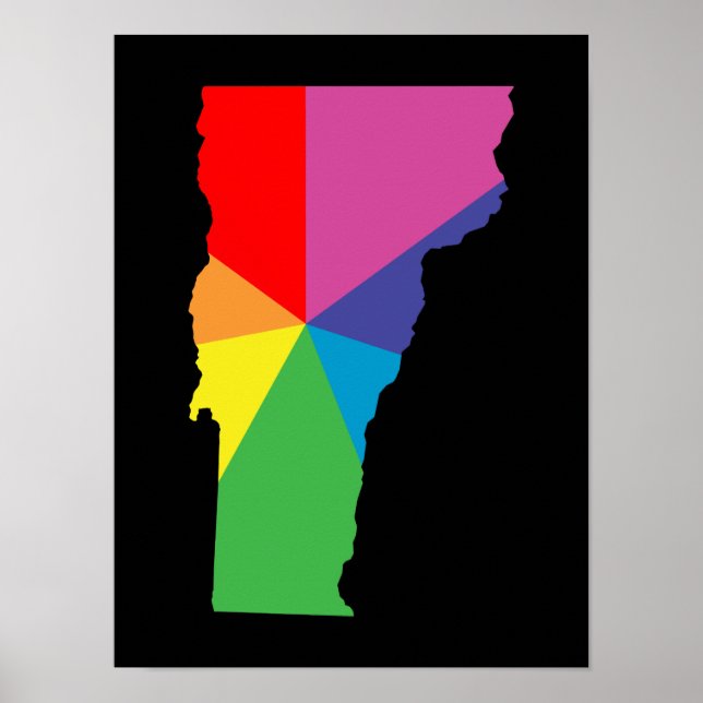 Poster burst de cores do vermont (Frente)