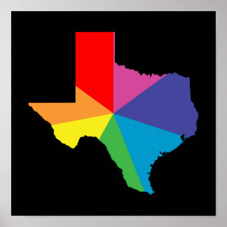 Pôster burst de cores texas