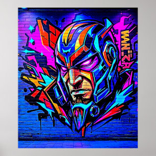 Poster Burst de Grafite Herói