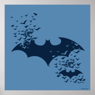 Poster Burst De Logotipo Bat Em Bats