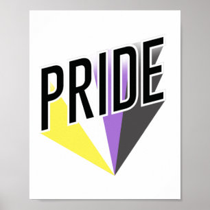 Poster Burst de Orgulho Não Binário