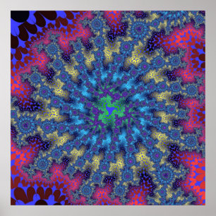 Poster Burst de Seafoam Rosa