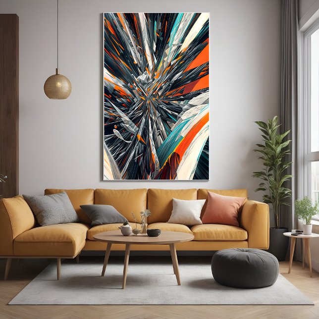 Poster Burst Dinâmico de Abstrato - Arte de Explosão Geom (Criador carregado)