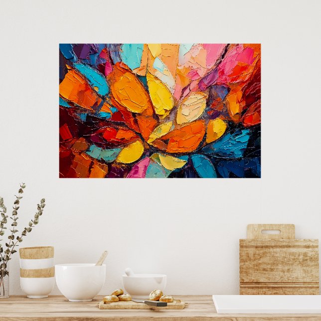 Poster "Burst of Bloom" - opção de download (Cozinha)