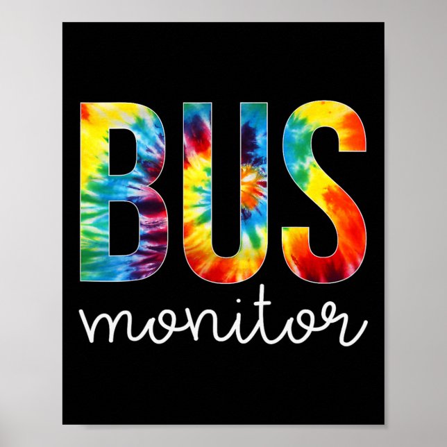 Poster Bus Monitor Tie Dye Apreciação Dia Olá De Volta Pa (Frente)