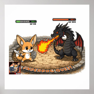 Poster Busca do Cachorro Grande RPG Raposa Fennec Batalha