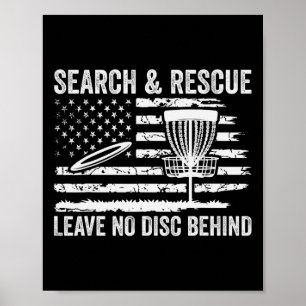 Poster Busca e Resgate de Disc Golf Não Deixe Nenhum Disc