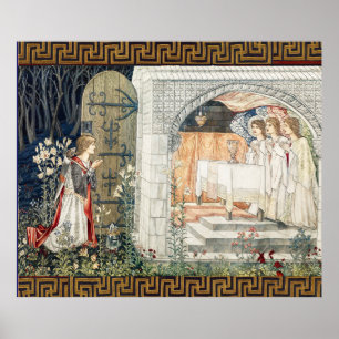 Poster Busca pelo Santo Graal, Visão dos Anjos para Perce