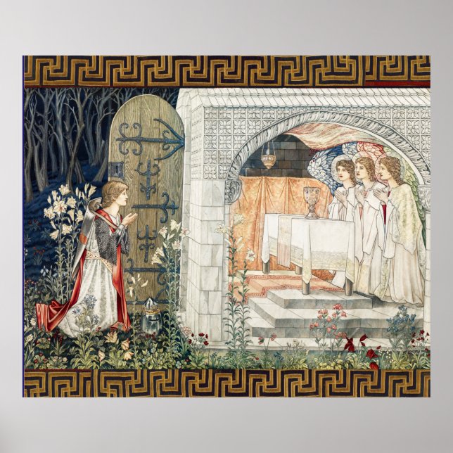 Poster Busca pelo Santo Graal, Visão dos Anjos para Perce (Frente)