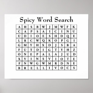 Pôster Busca picante da palavra