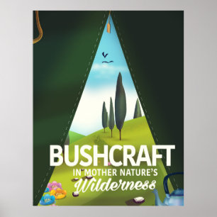 Poster Bushcraft 'Visite a natureza Mãe' vida selvagem