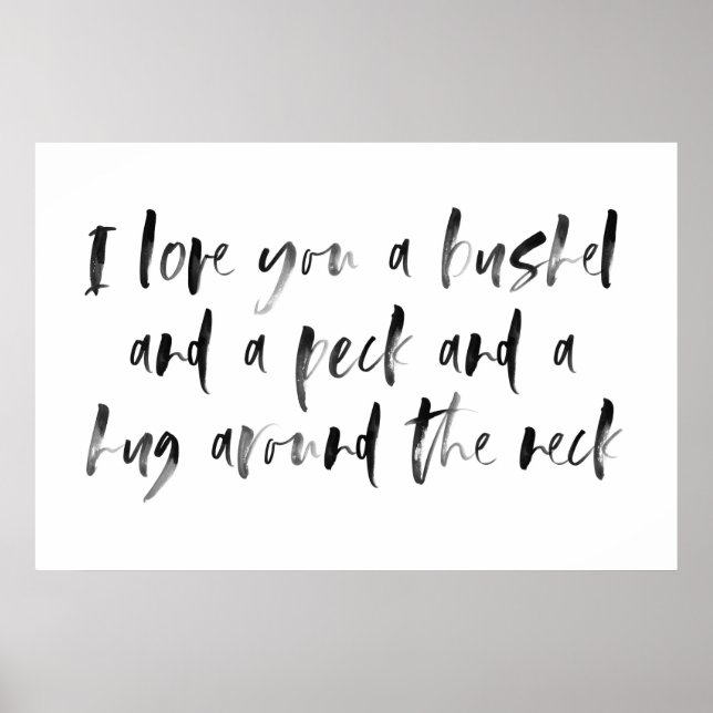 Poster Bushel e um Sinal de Nursera Peck Watercolor (Frente)