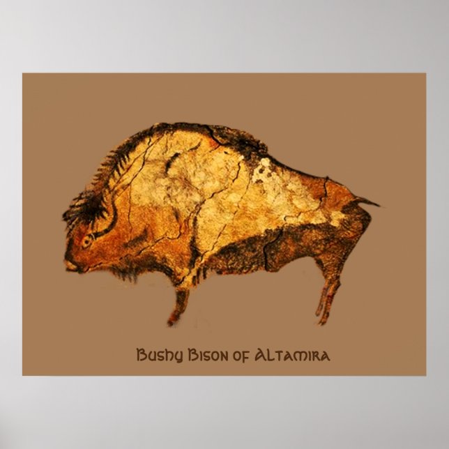 Poster Bushy Bison de Altamira (Frente)