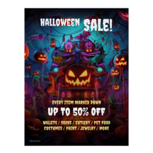 Pôster Business Halloween Party Venda Poster do Promocion