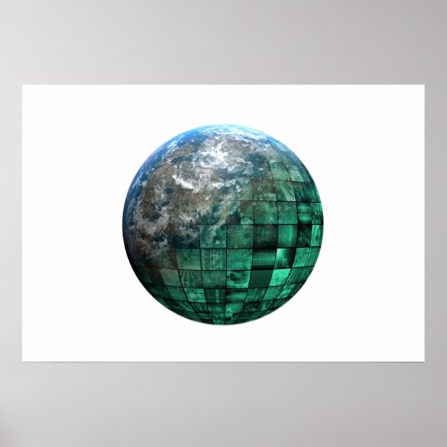 Pôster Business Technology Global Network com Futuro (Frente)