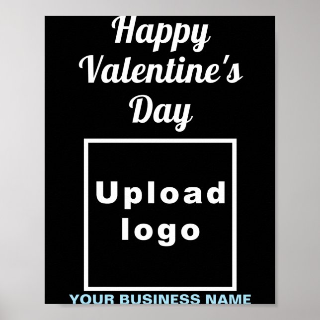 Poster Business Valentine Greeting On Navy Blue  (Frente)