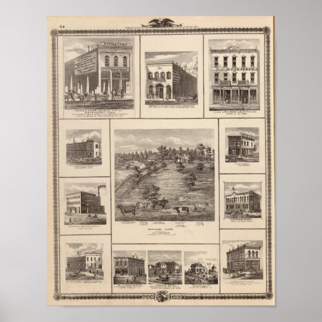 Poster Businesses in Charles City, Davenport (Frente)