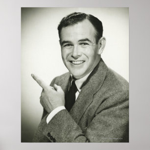Poster Businessman Pointing