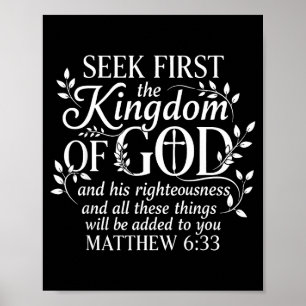 Poster Busque Primeiro O Reino De Deus Mateus 6_33 Christ