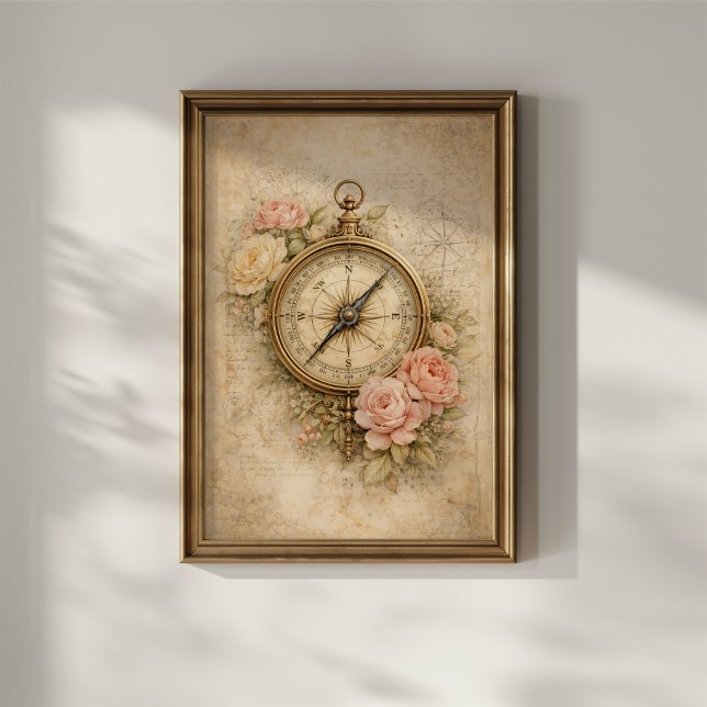 Poster Bússola Vintage (Criador carregado)