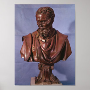 Poster Bust of Michelangelo Buonarroti