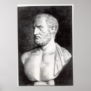 Pôster Bust of Thucydides , engraved by Barbant