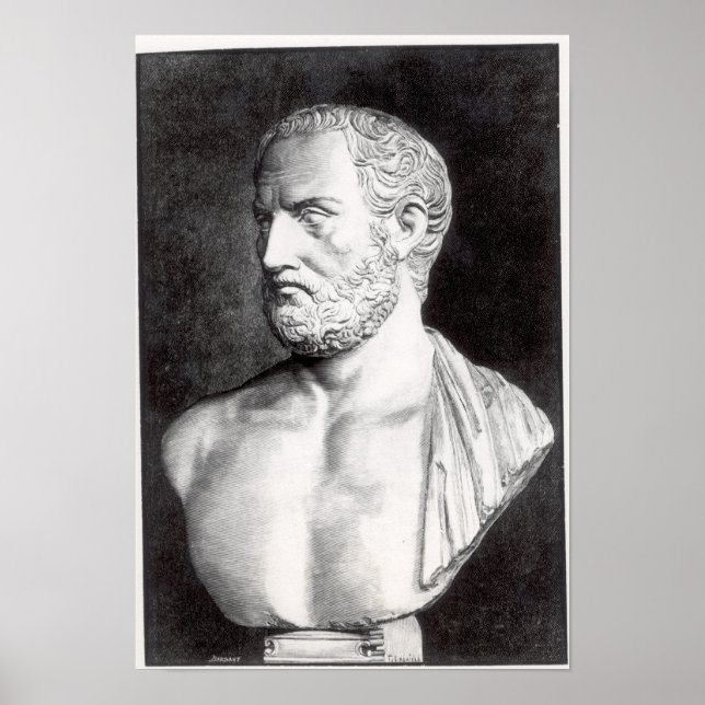 Pôster Bust of Thucydides , engraved by Barbant (Frente)
