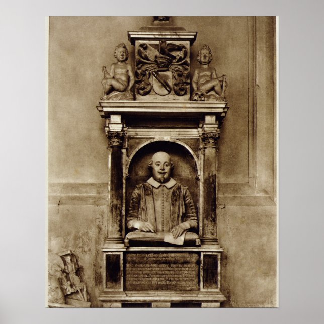 Poster Bust of William Shakespeare (1564-1616) and inscri (Frente)
