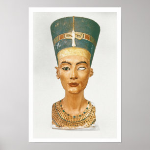 Poster Busto da rainha Nefertiti, vista dianteira, do