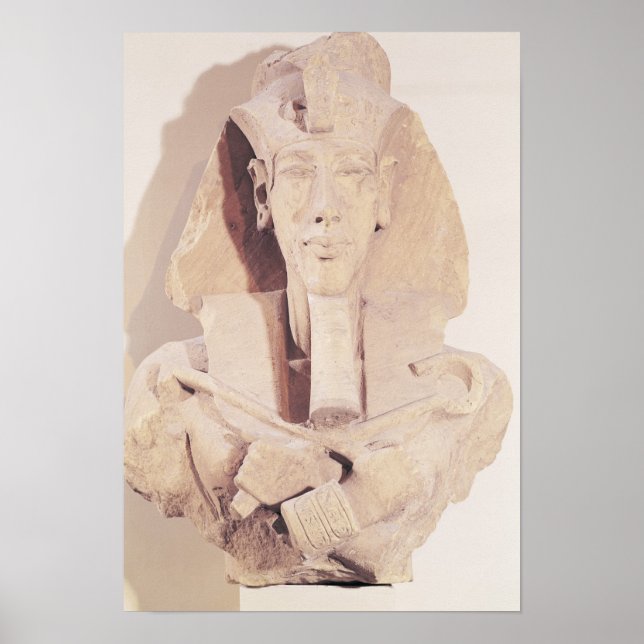 Pôster Busto de Amenophis IV do Templo de Amun (Frente)