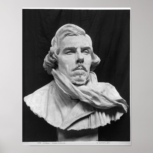 Poster Busto de Eugene Delacroix (Frente)