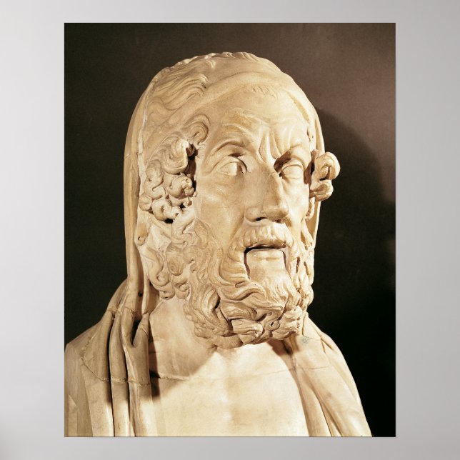 Poster Busto de Homer, período helenístico (Frente)