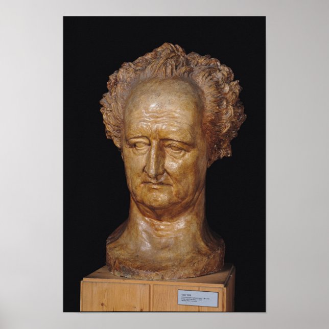 Pôster Busto de Johann Wolfgang von Goethe , 1831 (Frente)