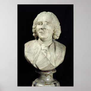 Pôster Busto de Rene Antoine Ferchault de Reaumur 1751