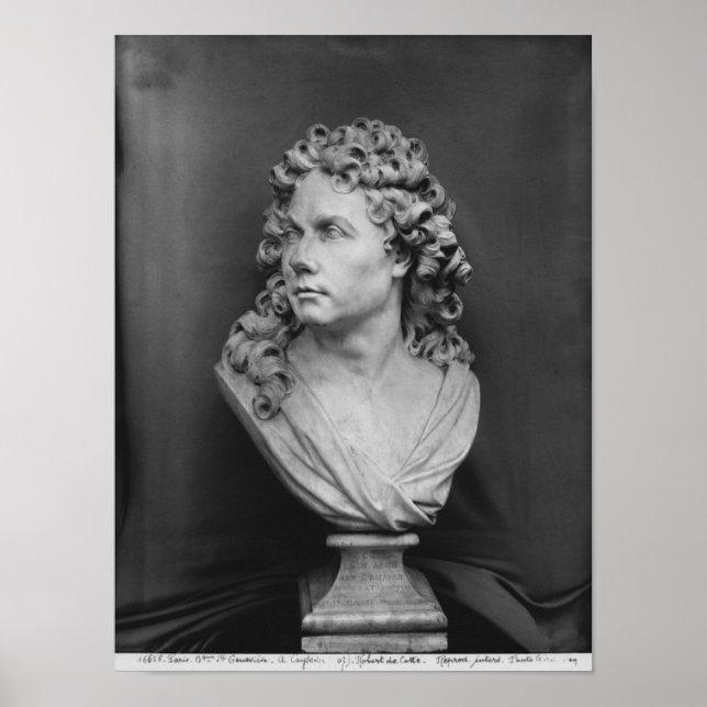 Poster Busto de Robert de Cotte, 1707 (Frente)