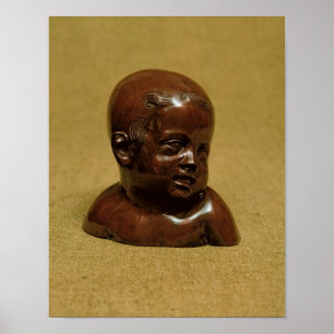 Pôster Busto de uma criança, c.1715 da faiança de Meiss