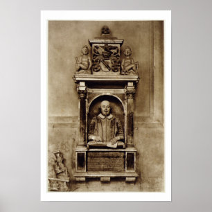 Poster Busto de William Shakespeare (1564-1616) e do