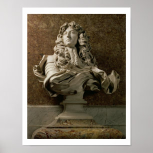 Poster Busto do retrato de Louis XIV (1638-1715), 1665,