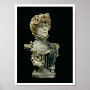 Pôster Busto do retrato de Sarah Bernhardt (1844-1923)