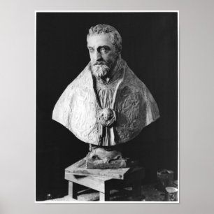 Pôster Busto do retrato do d'Escoubleau de Francois