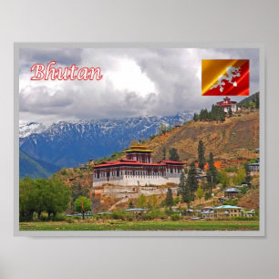 Poster Butão - O Dzong no Vale do Paro -