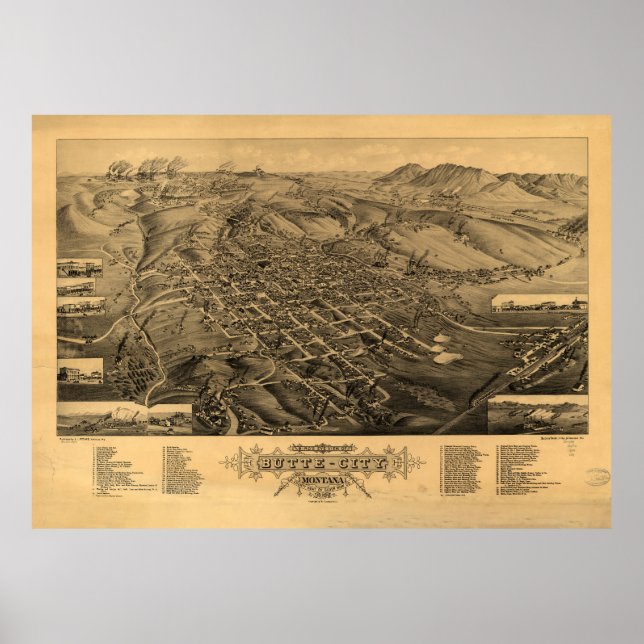 Poster Butte, Montana (1884) (Frente)